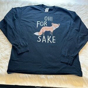 Oh For Fox Sake Long Sleeve T-shirt Size XL